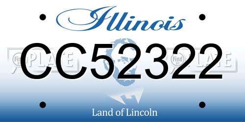 CC52322 Illinois License Plate