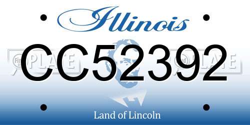 CC52392 Illinois License Plate
