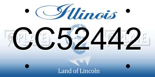 CC52442 Illinois License Plate