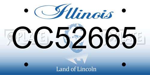 CC52665 Illinois License Plate