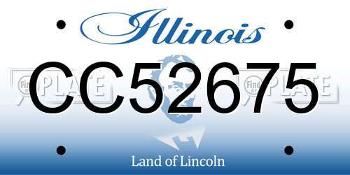 CC52675 Illinois License Plate