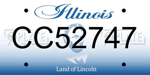 CC52747 Illinois License Plate