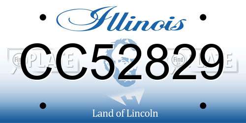 CC52829 Illinois License Plate