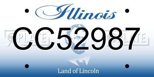 CC52987 Illinois License Plate