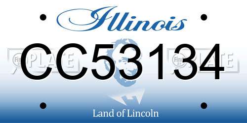CC53134 Illinois License Plate