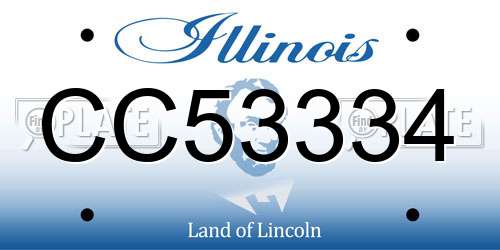 CC53334 Illinois License Plate
