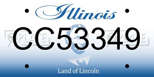 CC53349 Illinois License Plate