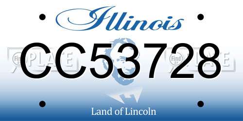 CC53728 Illinois License Plate