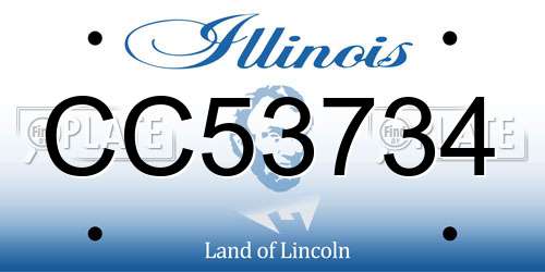CC53734 Illinois License Plate