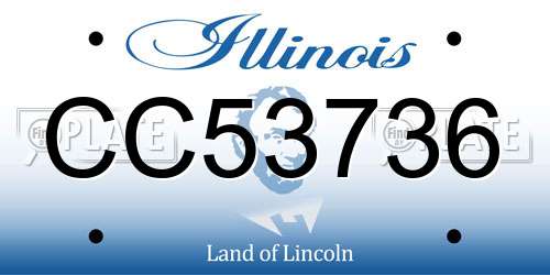 CC53736 Illinois License Plate