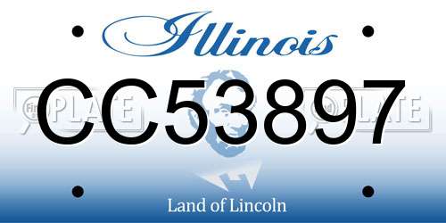CC53897 Illinois License Plate