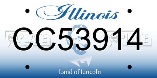 CC53914 Illinois License Plate