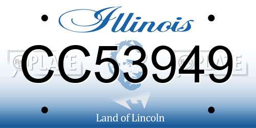 CC53949 Illinois License Plate