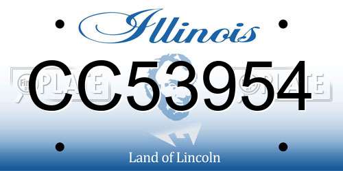 CC53954 Illinois License Plate