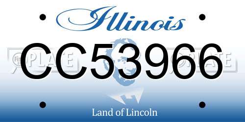 CC53966 Illinois License Plate