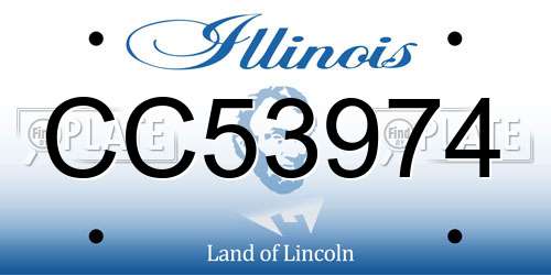 CC53974 Illinois License Plate