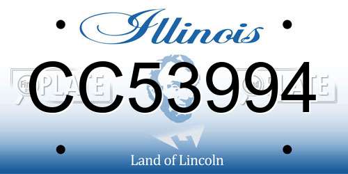 CC53994 Illinois License Plate
