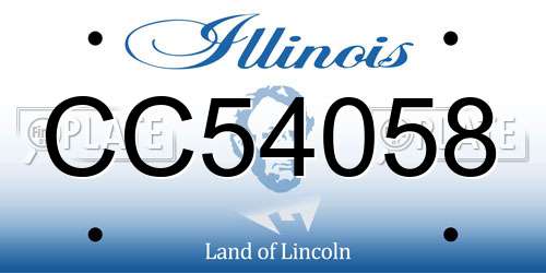 CC54058 Illinois License Plate