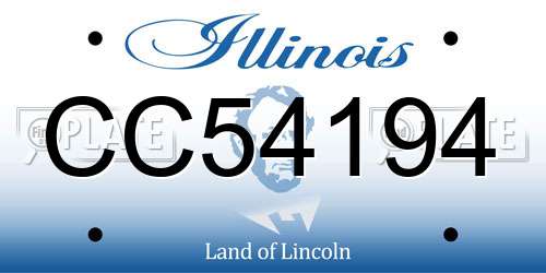 CC54194 Illinois License Plate