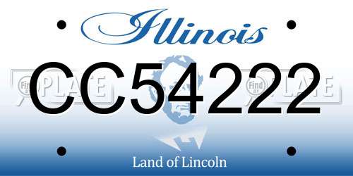 CC54222 Illinois License Plate