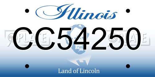 CC54250 Illinois License Plate