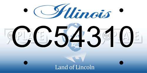 CC54310 Illinois License Plate