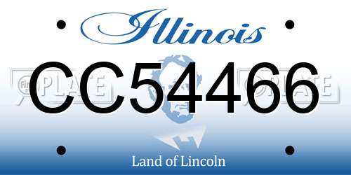 CC54466 Illinois License Plate