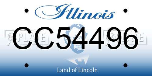 CC54496 Illinois License Plate