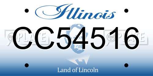 CC54516 Illinois License Plate