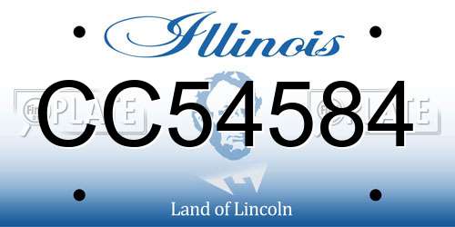 CC54584 Illinois License Plate