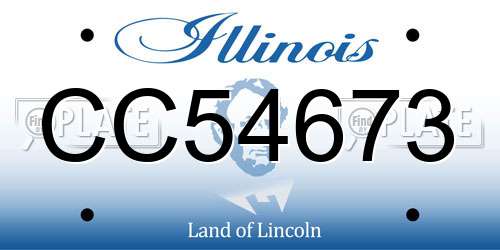 CC54673 Illinois License Plate