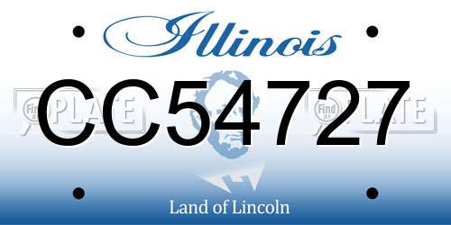 CC54727 Illinois License Plate