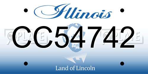 CC54742 Illinois License Plate