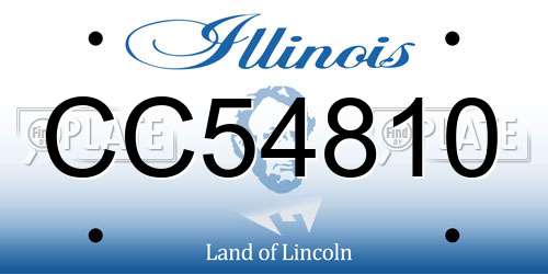 CC54810 Illinois License Plate