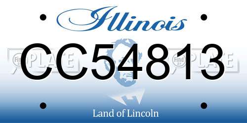 CC54813 Illinois License Plate