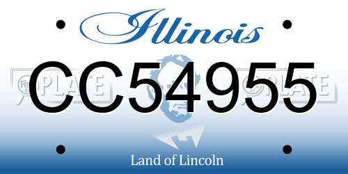 CC54955 Illinois License Plate