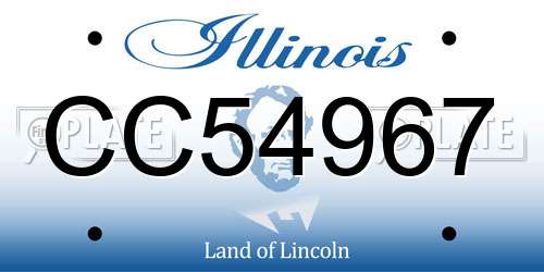 CC54967 Illinois License Plate