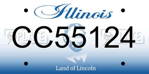 CC55124 Illinois License Plate