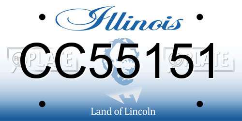 CC55151 Illinois License Plate