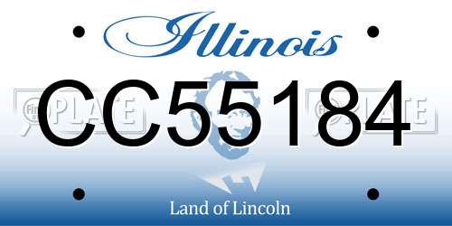CC55184 Illinois License Plate