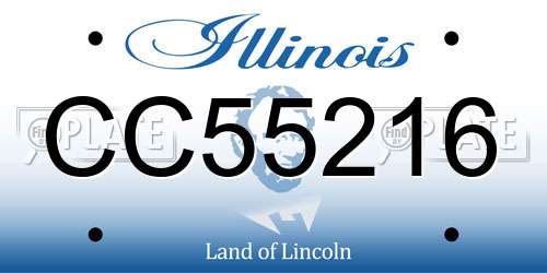 CC55216 Illinois License Plate
