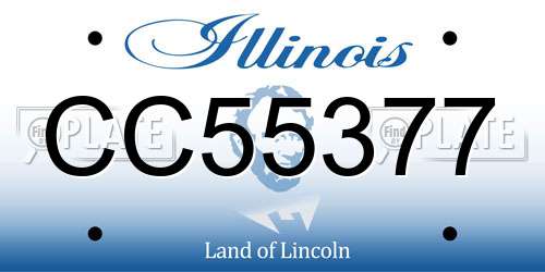 CC55377 Illinois License Plate