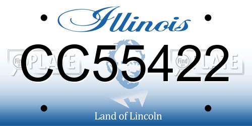 CC55422 Illinois License Plate