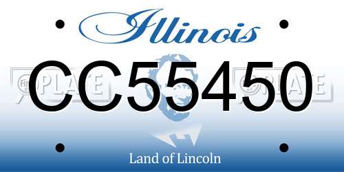CC55450 Illinois License Plate
