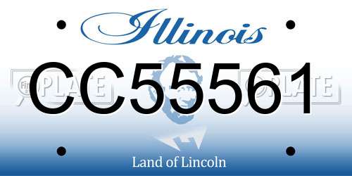 CC55561 Illinois License Plate