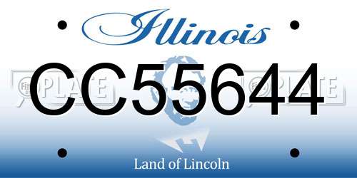 CC55644 Illinois License Plate