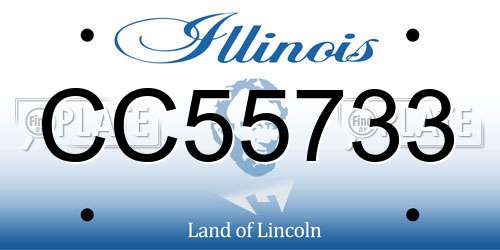 CC55733 Illinois License Plate