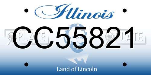 CC55821 Illinois License Plate