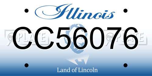 CC56076 Illinois License Plate