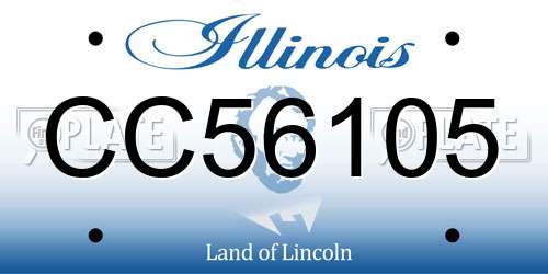 CC56105 Illinois License Plate